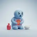 боль в животе — 배탈