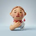 больное горло — 목이 아프다
