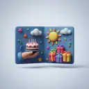 открытка на день рождения — 생일 카드