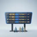 ο πίνακας αναχωρήσεων — het vertrekbord