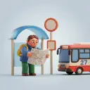 Какой автобус едет в...? — 어느 버스가 가요?