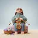 đan len — 뜨개질